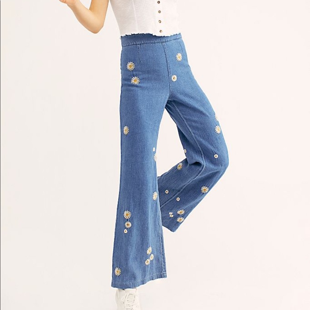 NWT Free People Dixie floral jeans sz 25 - Picture 5 of 11